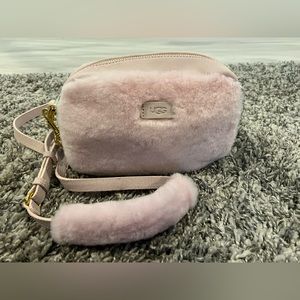 UGG Light Pink Sheepskin Janey II Crossbody Bag